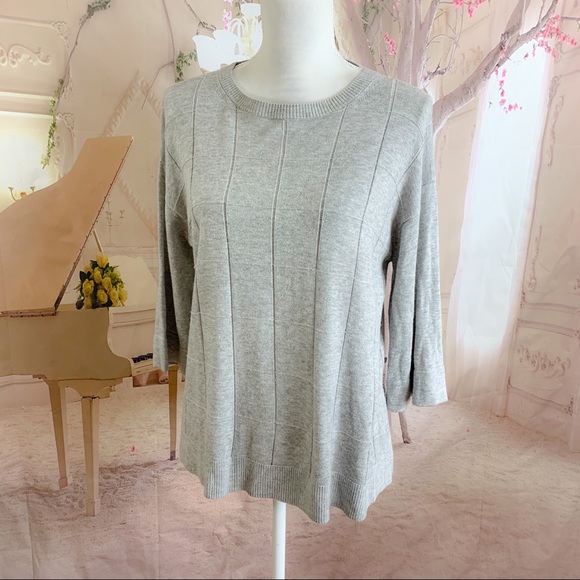 Lafayette 148 New York Sweaters - Lafayette 148 Gray Textured Sweater